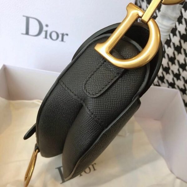 Christian Dior Saddle Bag 25cm Grained Calfskin Canvas Spring/Summer 2020 Collection, Black – Ganebet Store