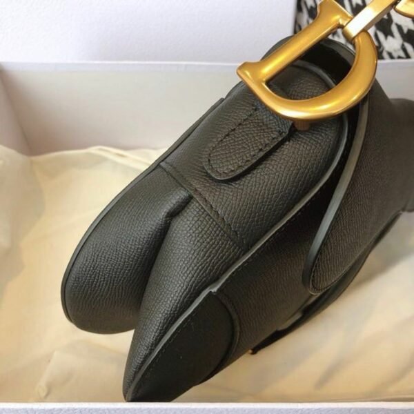 Christian Dior Saddle Bag 25cm Grained Calfskin Canvas Spring/Summer 2020 Collection, Black – Ganebet Store