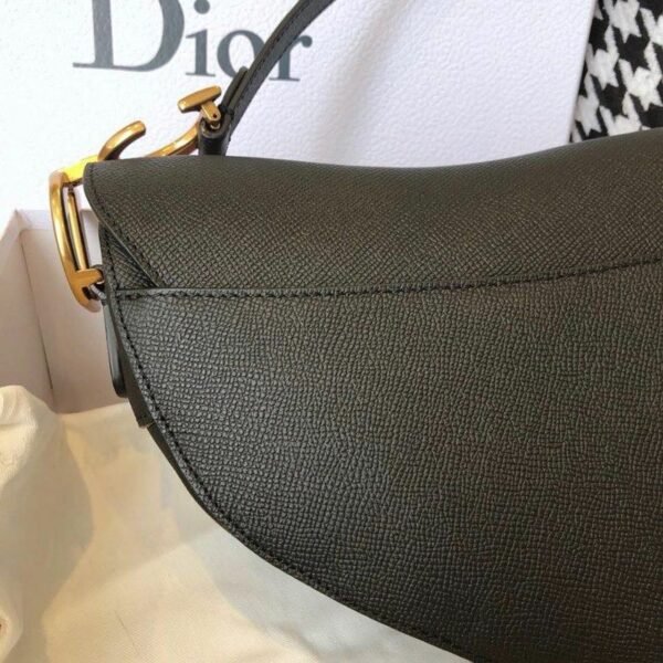 Christian Dior Saddle Bag 25cm Grained Calfskin Canvas Spring/Summer 2020 Collection, Black – Ganebet Store