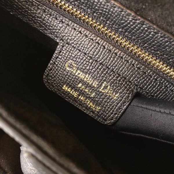 Christian Dior Saddle Bag 25cm Grained Calfskin Canvas Spring/Summer 2020 Collection, Black – Ganebet Store